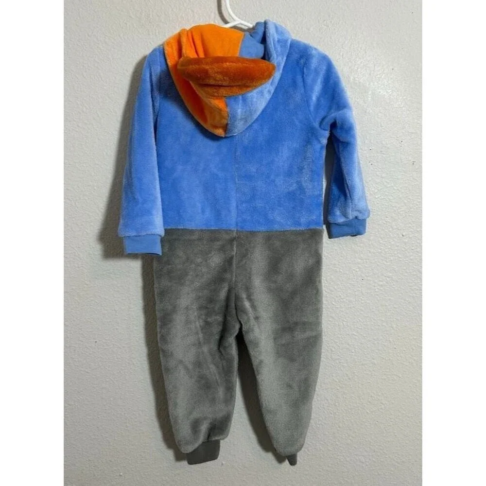 NWT Blippi Fleece One Piece Jumpsuit 2T Costume Hooded Halloween Cozy NEW